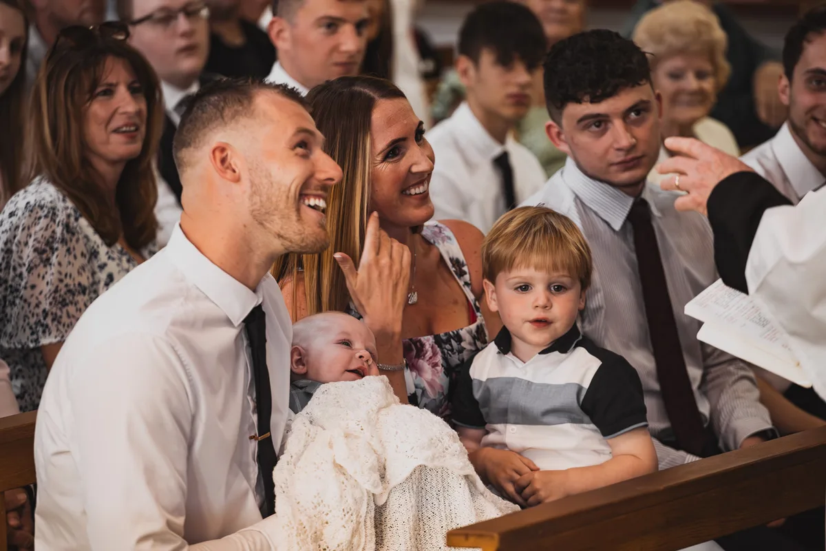 Bowen’s christening: event photography at Christ the King Church, Coventry, photo 11