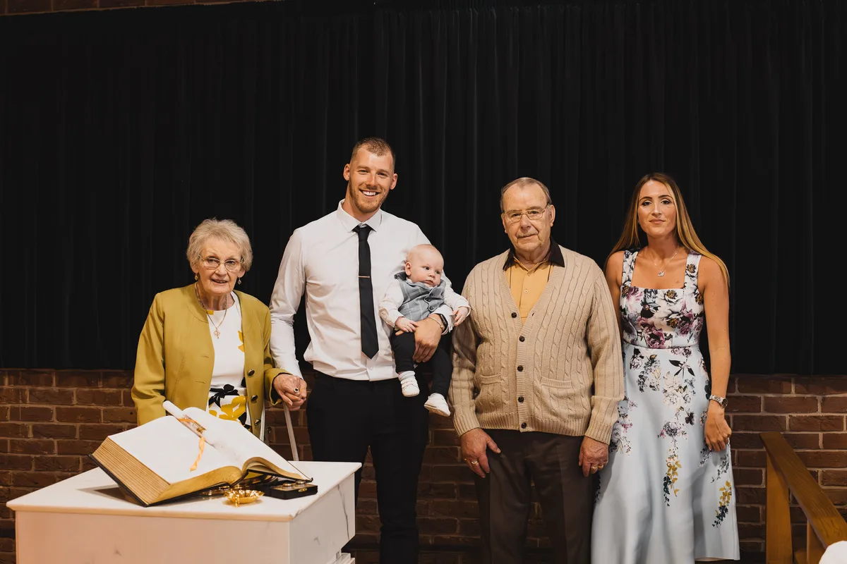 Bowen’s christening: event photography at Christ the King Church, Coventry, photo 9