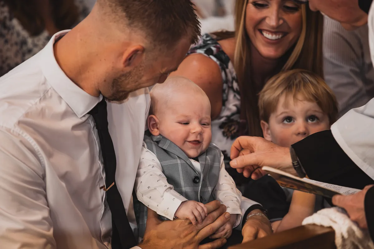 Bowen’s christening: event photography at Christ the King Church, Coventry, photo 1