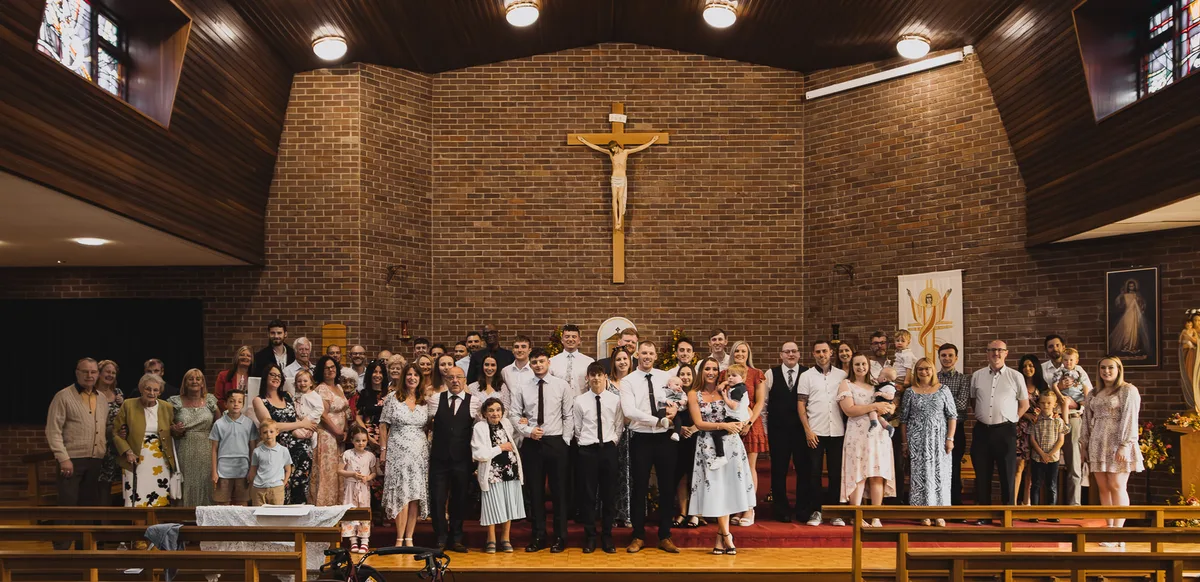 Bowen’s christening: event photography at Christ the King Church, Coventry, photo 7